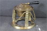 Brass Warmer in Ornate Stand