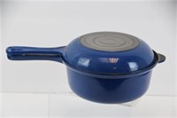 French Enamelware Pot with Skillet Lid