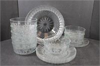 15 Piece Pressed Glass Dishes