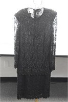 Brilliante Beaded and Sequined Silk Dress, Size L