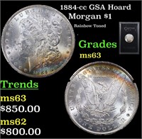 1884-cc Morgan Dollar GSA Hoard $1 Grades Select U