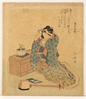Katsushika Hokusai, Woman Adjusting Her Hair