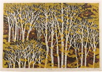 1978 Fumio Fujida Autumn Woods Print 148/200
