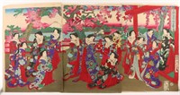 Toyohara Chikanobu Meiji Empress Triptych