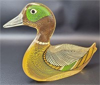 8.5" Abraham Palatnik Lucite Duck Figurine Signed