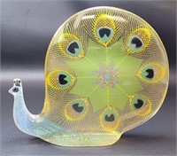 7.5" Abraham Palatnik Lucite Peacock Figure Signed