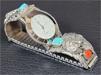 EKO Watch Sterling Silver Bracelet with Turquoise