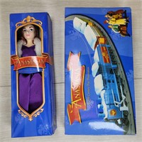 Vintage 1997 Anatasia Doll 7" & Train Set