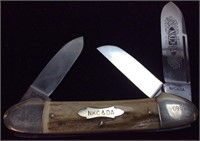 1977 NKC & DA CANOE POCKET KNIFE, STAG HANDLE,