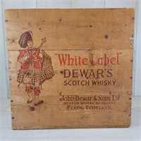 Vintage Dewars Scotch Whiskey Wood Crate