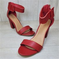 Women's Red 4" Heels Catherine Malandrino Size 10