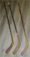 Vintage Wooden Hockey Sticks