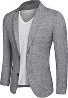 CooFandy Men's Blazer, Grey, XL