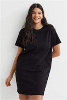 Women's T-Shirt Dress, Black, XL