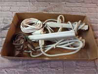 Box Lot of Power Strips, Extension Chords