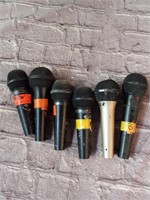 6 Various Microphones, All In Poor Condition,