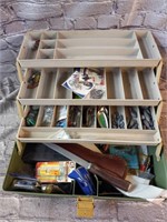 Tacklebox Full of Fishing Gear, Filet Knife,