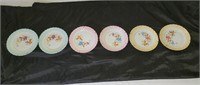 6 Matching Hand Painted Porcelain Plates
