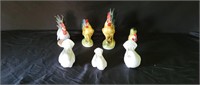 Porcelain Roosters and Doves