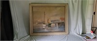 F. Evans Signed Nautical Watercolor