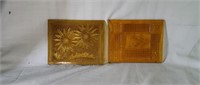 Vintage Amber Glass Architectural Window Tiles