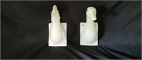 Rooster and Duck Porcelain Towel/Apron Holders