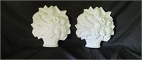 Porcelain Fruit Basket Wall Hangings Made in Italy