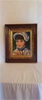 19" x 22" Victorian Walnut Frame with Oil Painting