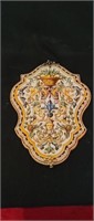 Majolica Hand Painted Faience Sconce Wall Plate