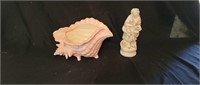 Seashell Planter, Porcelain Figurine