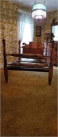 Antique 1850s Maple Poster Rope Bed