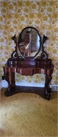 Victorian Burled Mahogany Duchess Dressing Table