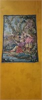 28"x40" Vintage French Silk Tapestry Wall