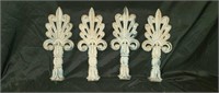 4 15" Vintage Cast Iron Spears and Finials