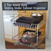 2 Tier Heavy Duty Sliding Under Cabinet Organizer