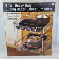 2 Tier Heavy Duty Sliding Under Cabinet Organizer