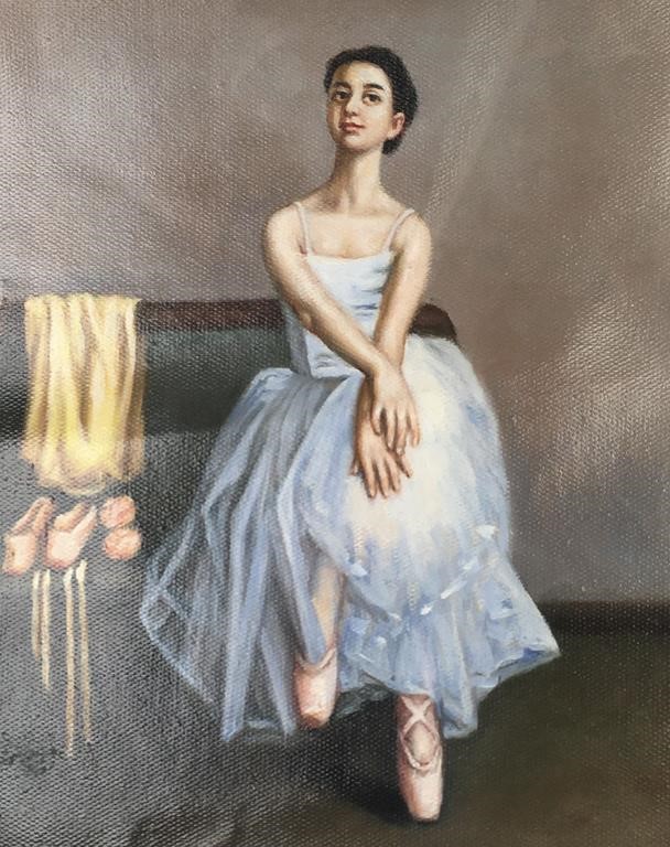 "Ballerina Girl" Figure Painting