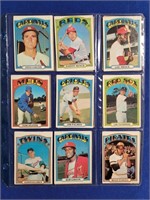 18-1972 HALL OF FAMERS & STARS TOPPS BASEBALL