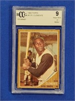 1962 TOPPS #10 ROBERTO CLEMENTE BCCG 9