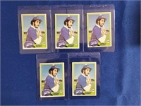 5 HAROLD BAINES ROOKIE CARDS 1981 TOPPS