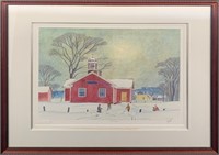 A.J. Casson's "School House" Limited Edition Print