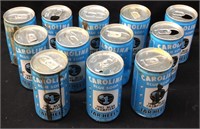 (12) 1982 CAROLINA BLUE SODA CANS, UNC TAR HEEL