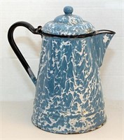 Blue swirl agate coffee boiler