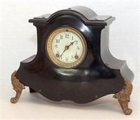 Ansonia black iron cased shelf clock