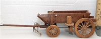 wooden box wagon model, 10" long plus 6" tongue