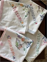 cross stitching napkins table cloths hand towels