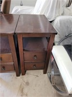 DARK WOOD END TABLE #2