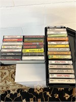 Lot of cassette tapes and organizers