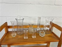 Glass vase lot