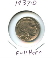 1937-D Buffalo Nickel - Full Horn